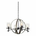 Kalco Vintage Iron Irvine 4 Light 1 Tier Chandelier 7097VI